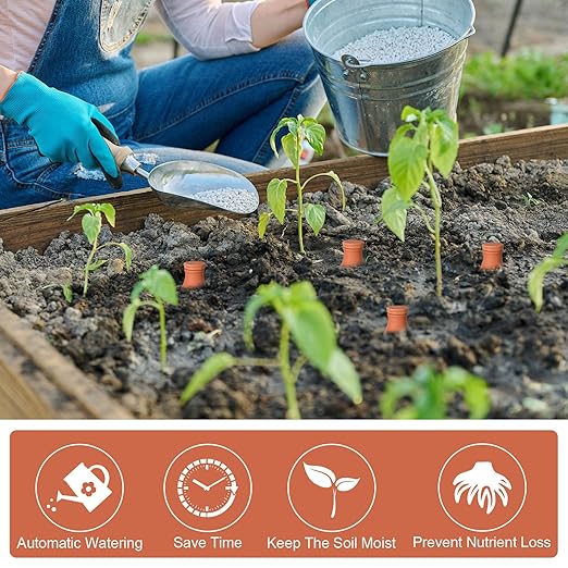 DoubleFill 6 Pcs 18oz Ollas Terracotta Watering Pots Self Watering Planter Insert Terracotta Globes Clay for Outdoor Indoor Garden Plants, Easy to Refill