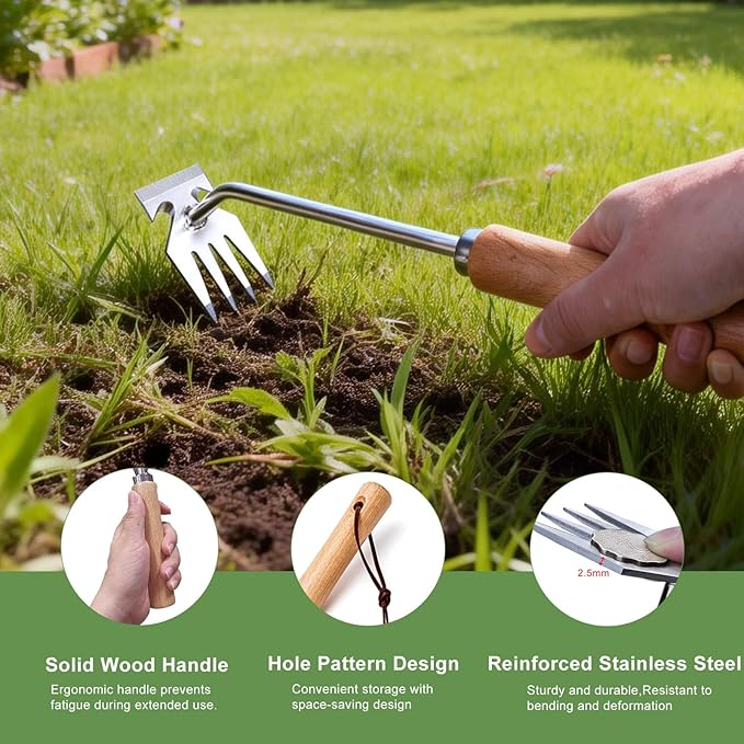 Weed Puller Tool, Weed Pulling Tool, Weeding Tool, Garden Tools, Weed Remover Tool, Stainless Steel, Anti-Detachment, Gardening Essentials, Gardening Hand Tools for Backyard Planting Weeding