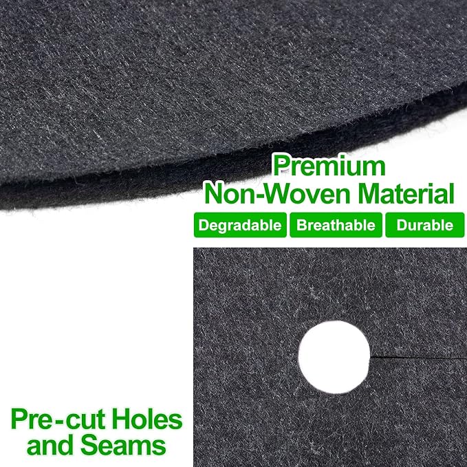 10 Pack Non-Woven Tree Mulch Ring,10.6 Inch Tree Rings for Weed Control, Root Protection, Reusable Tree Mat Round Tree Ring, ANI Grass, Anti Pets Damage