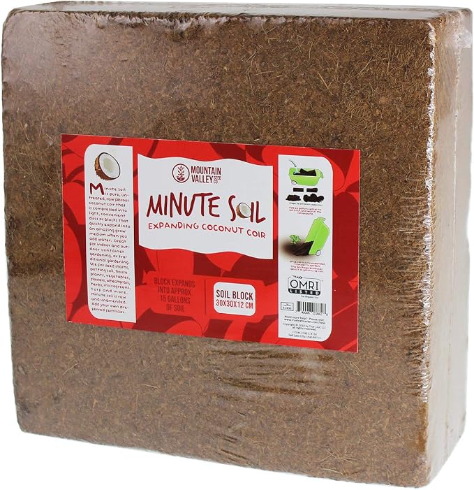 Minute Soil Block - Coco Coir - Compressed - Blocks & Bulk (1 Block)