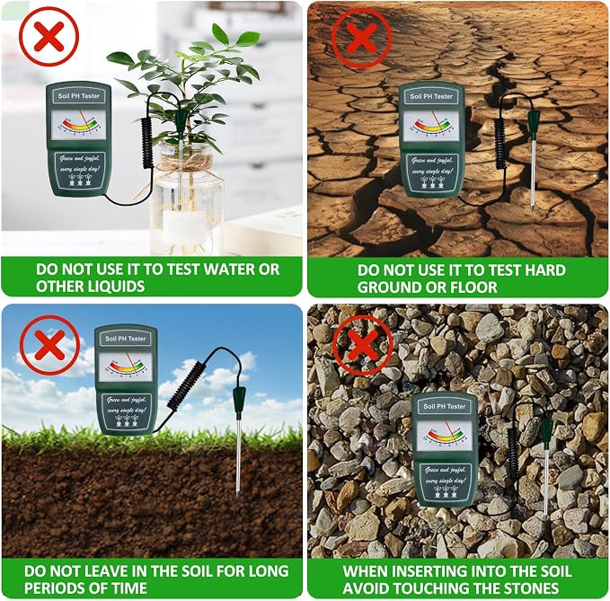 Soil Moisture Meter, Handheld Soil Moisture Meter for Plants, Soil Tester with Long Line No Need to Bend Down to Read, Hygrometer for Garden & Agriculture, for Garden Lovers