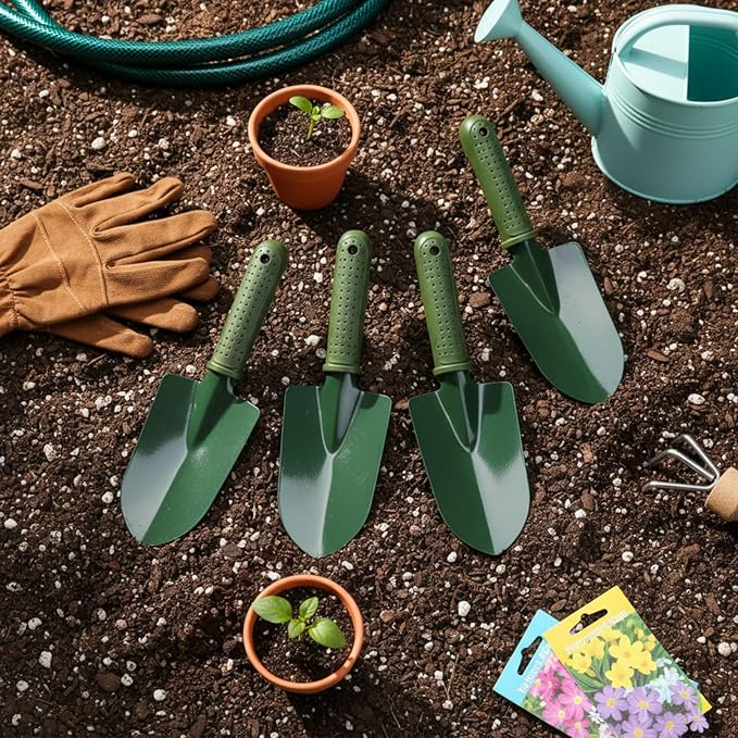 Yaocom 36 Pcs Garden Shovel Trowel Gardening Hand Tools Small Hand Shovels for Digging Metal Trowel Spade with Plastic Handle Anti Slippery for Lawn Yard Home Farm Planting