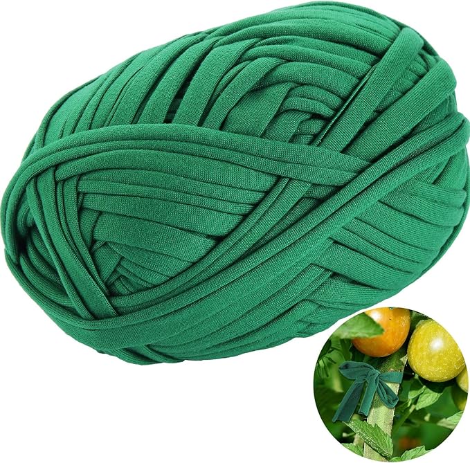 BBTO Garden Twine Soft Plant Tie Green Garden String Tree Tie Stretchy Gardening Tape Plant Support for Home Tying Climbing Plants Veggies Flower Supplies Craft 98 Feet/roll(1 Roll)
