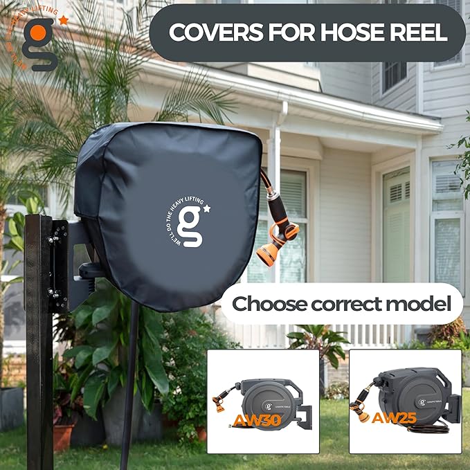 Giraffe Tools AW40 Garden Hose Reel Cover UV Resistant, Waterproof and Anti-Fading Cover for Giraffe Hose Reel