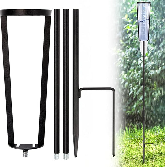 Rain Gauge Stand Replacement for AcuRite 00850A3, Freestanding Adjustable Rain Gauge Holder Mount Accessory, 13.9 in or 23.3 in, Rain Gauge Not Included