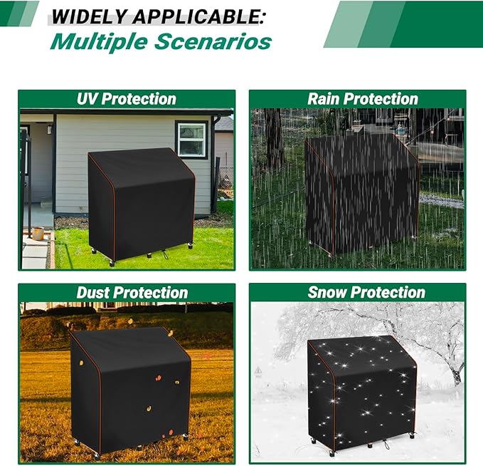 Potting Bench Table Cover, 420D Oxford Kitchen Cabinet Covers Outdoor Waterproof Protective Garden Storage Cabinet with Potting Bench Dustproof Cover 45"L X 20"W X 48"H,Black