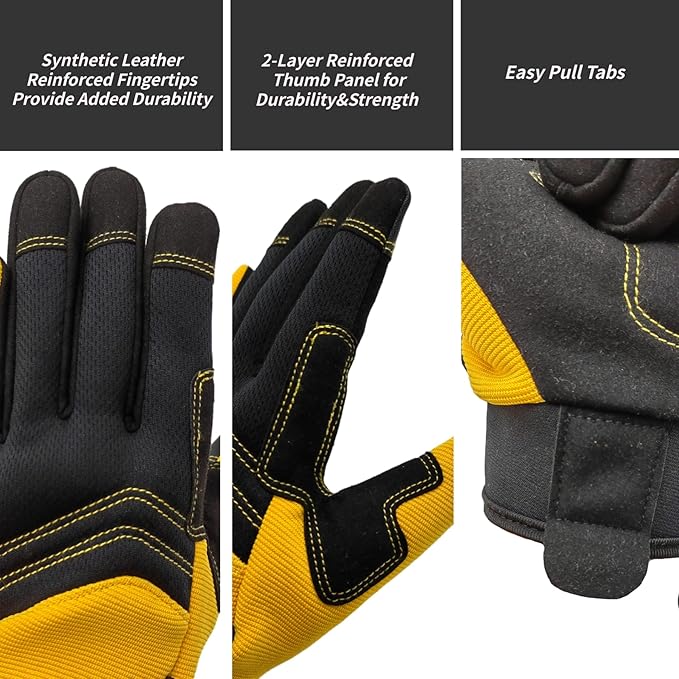 Gardening Gloves,Women Yard Work Garden Glove,Gifts | Thorn Proof,Puncture Resistant,Touchscreen,Gift,Leather,Spandex
