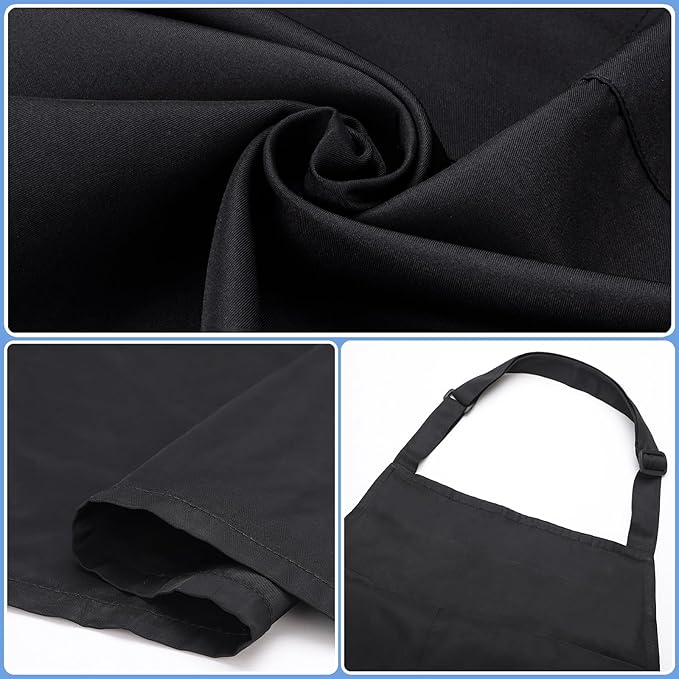 Noverlife Hair Stylist Apron with 4 Pockets, Hair Resistant 34 Inch Long Hairdresser Aprons w/Adjustable Strap for Salon