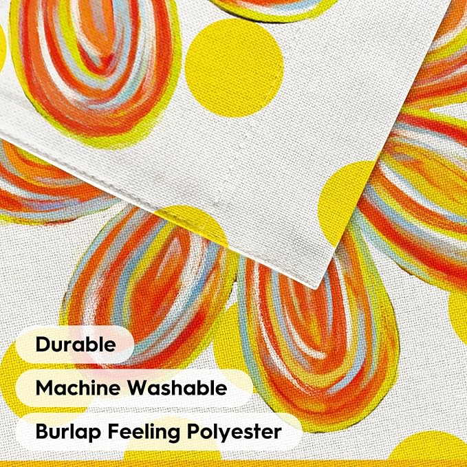 AVOIN colorlife Summer Floral House Flag 28x40 Inch Double Sided Outside, Polka Dots Seasonal Welcome Yard Outdoor Flag