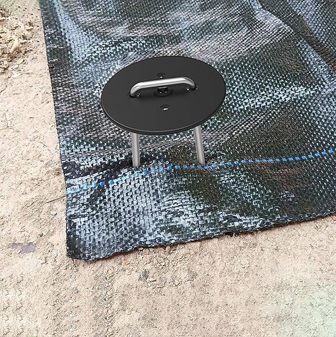 AAGUT 6" Landscape Staples with Gasket 200 Pack, Vapor Barrier Stakes with Washer Caps, Metal Garden Stakes Landscape Fabric Staples for Gardening, Landscaping, Weed Barrier, Sod Fabric Decorations