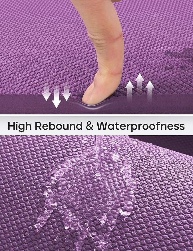 Heathyoga Yoga Knee Pads Cushion Non-Slip Yoga Mat Thick Yoga Accessories for Women Workout Pilates Kneeling Pads for Working out Exercise 26"x10"x0.5"