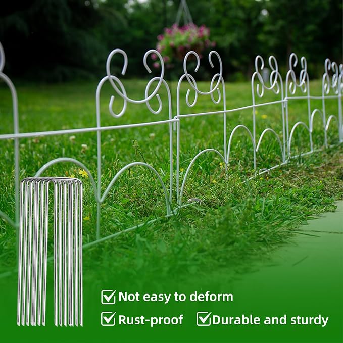 200 Pack Lawn Staples, Premium Garden Landscape Staples, Galvanized Heavy-Duty Gauge Stakes, U-Shaped Tent Stakes, Anti-Rust Fence Netting Pins Ground Spikes, Sod Pins