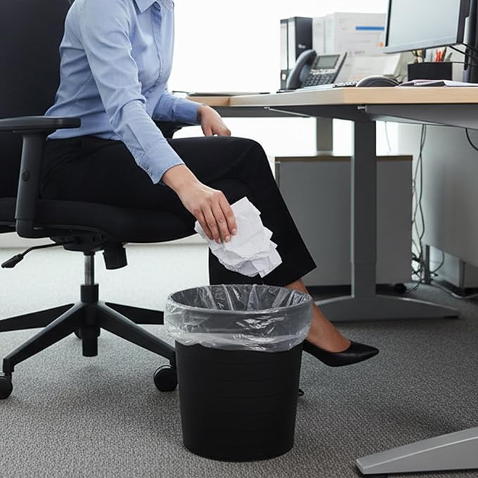 TYPLASTICS Trash Can Liners - Wholesale 1000 Count 7-10 Gallon Trash Bags on Perforated Roll Small Garbage Bags for Light Office Trash Bathrooms Hotels Recycling Commerical and Industrial 24" x 24"