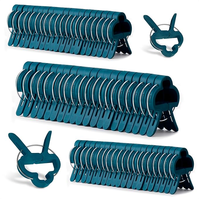 60 Pcs Garden Clips for Tomatoes in 2 Sizes (20 Large / 40 Small) - Plastic Tomato Clips for Garden with Reinforced Spring for Vines, Reusable and Waterproof - Suitable for Vegetables and Flowers