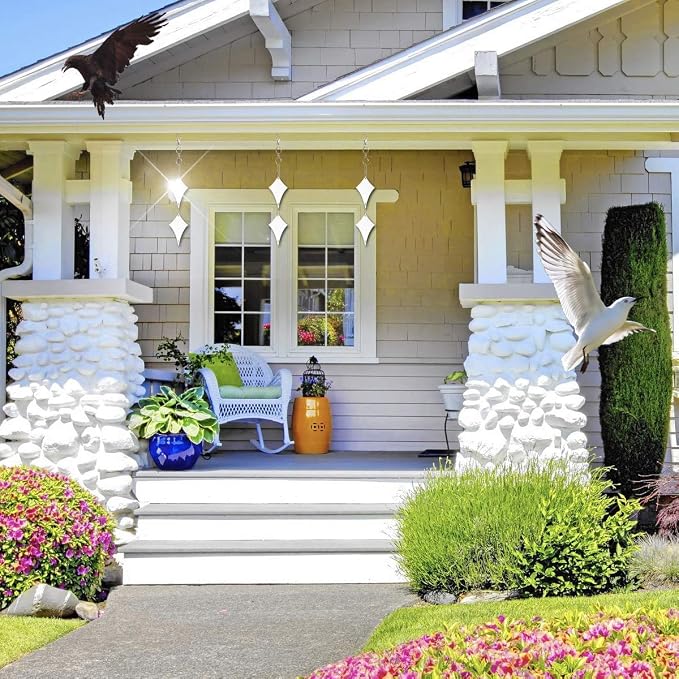 Reflective Diamond-Shaped Mirror Discs for Home and Garden Decoration