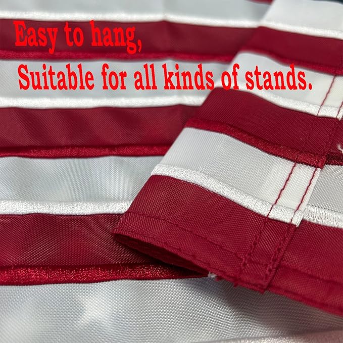 Bradford Embroidered American Garden Flag 12x18 Double Sided, Small American USA Garden Flag for Outside America Yard Lawn Heavy Duty