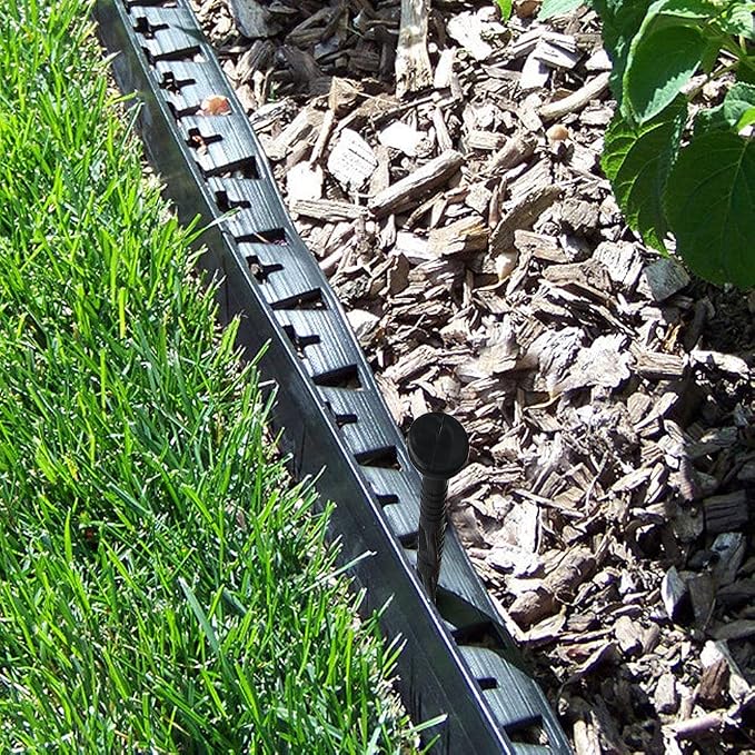 80 Pcs 8 Inch Plastic Edging Nails, Spiral Landscape Fabric Edging Anchoring Stakes Nylon Landscaping Anchoring Spikes Garden Lawn Yard Spikes for Weed Barrier, Paver Edging, Artificial