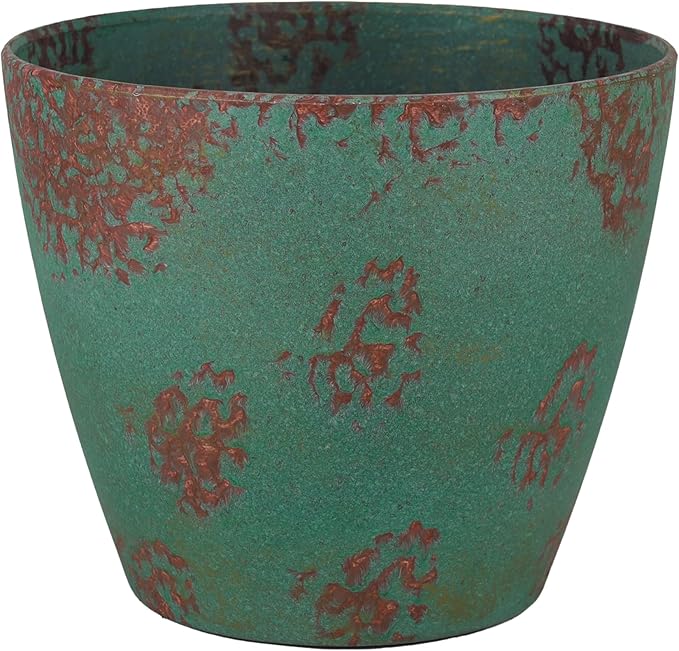Classic Home and Garden by Growscape Vogue Planter Pots (8” Patina Copper)