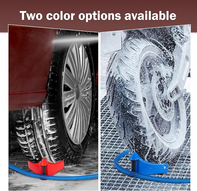 4 PCS Car Hose Guide, Plastic Car Tires Hose Guides Roller for Cars Washing, Anti-winding Car Wheel Rolling System Tool, Washing Detailing Accessories for Cars Motorcycle Truck (Red)