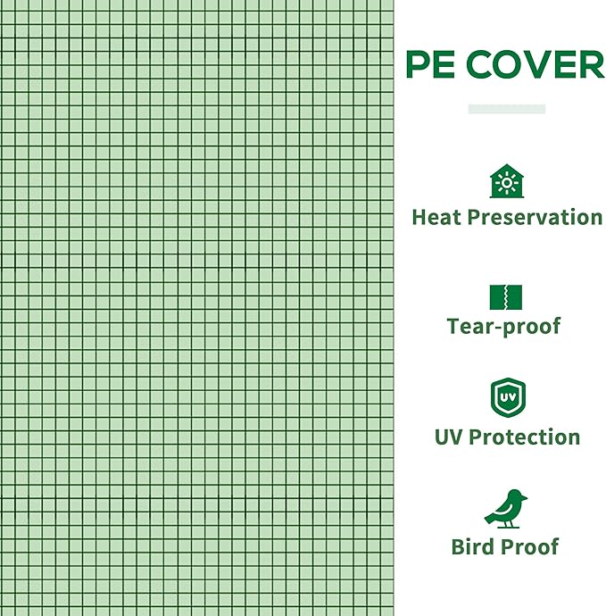Outsunny 10' x 3' x 2.5' Mini Greenhouse, Portable Tunnel Green House with Roll-Up Zippered Doors, UV Waterproof Cover, Steel Frame, Green