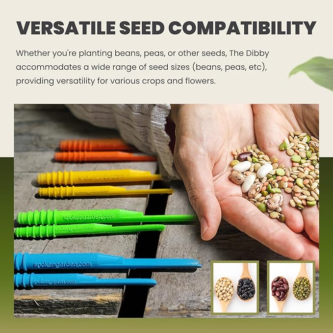 Dibby Seed Sowing Garden Tool Dibber Planter Transplanter – Sow Seeds at the Right Depth – Easily Transplant Delicate Seedlings (Dibby XL) Pink