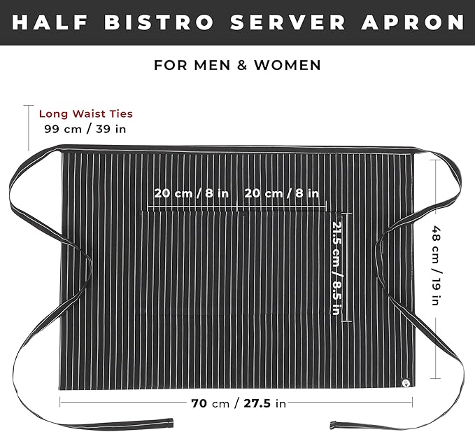Chef Works Unisex Half Bistro Server Apron