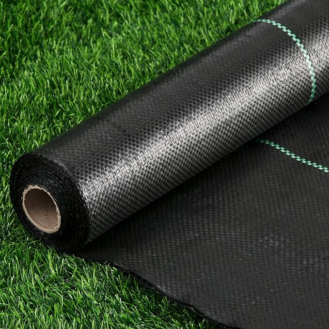 Weed Barrier Landscape Fabric Heavy Duty, 2.6FT x 200FT Thicken Garden Blocker Fabric Weed Mats, Weed Control Garden Cloth, Woven Geotextile Fabric for Garden Beds, Underlayment, Commercial Driveway