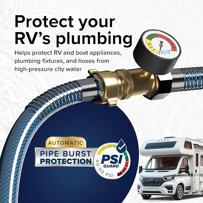 Camco 90-Degree Hose Elbow For RVs -Solid Brass Construction-Certified Lead-Free Features Convenient Easy Grip Connector- For RV Water Hoses,Residential Outdoor Faucets(22507),2 Count (Pack of 12)