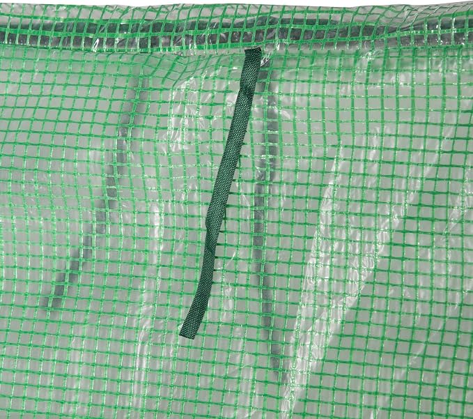 Outsunny 6' x 3' x 3' Portable Greenhouse, Garden Green House with 2 PE/Plastic Covers, Steel Frame and 2 Roll Up Windows, Green