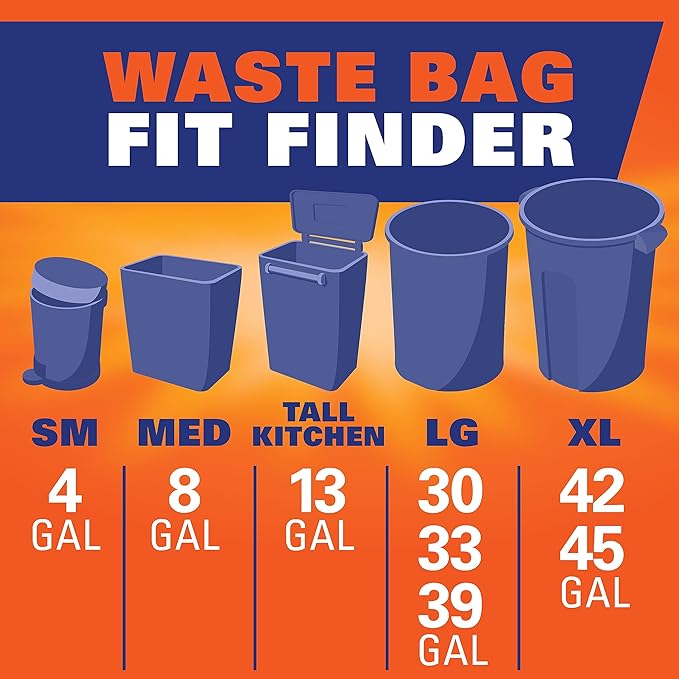 Hefty Clear Trash Bags, Clear, 30 Gallon, 36 Count (Pack of 6)