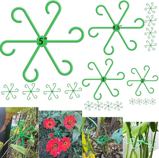 16pcs Plant Stem Support, Plant Support for Indoor Plants, 4 Sizes Climbing Houseplant Stem Supports, Plant Support Rings, Leaf Holders, Indoor Plant Stakes Stabilizer Accessories