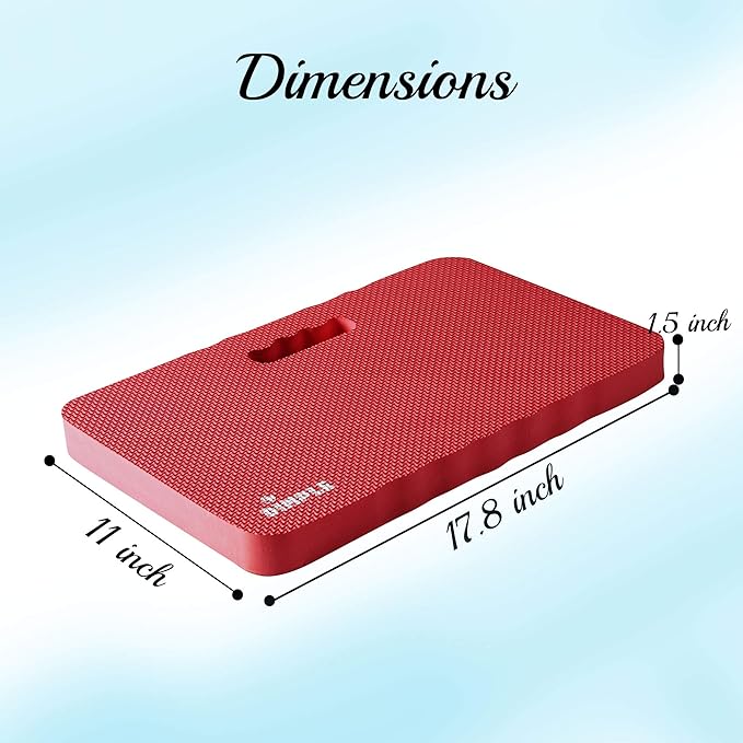 Dimple Kneeling Pad, High Density Thick Foam Comfort Kneeling Mats for Gardening, Yoga Exercise, Garden Cushions, Knee Pads Red