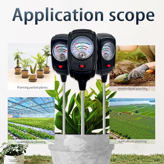 Soil Tester,3 in 1 Soil Moisture/Nutrient/Soil PH Tester Kit for Garden Nutrients,Lawn,Grass,Outdoor & Indoor Plants,Soil Meter,Soil Meters