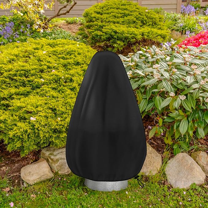 Fountain Cover,Snowproof Outdoor Garden Bird Bath Cover with Drawstring 420D Oxford Protective Waterproof Winter Fountain Covers 36 x 42Inch