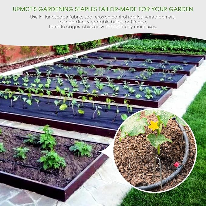 12 Inch Galvanized Garden Landscape Staples Stakes, 25 50 100 PCS Anti-Rust Garden Staples Tent Ground Stakes U-Shaped Landscape Pins for Secure Lawn Fabric, Decoration (25, 12 Inch)