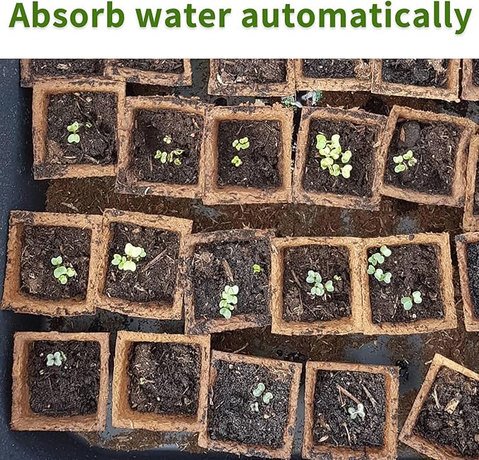 640 Cells Seed Starter Tray, 40 Pack Seed Starter Kit, Peat Pots for Seedlings with 400 Plant Labels, 2 Seed Planting Tool and 1 Spray Bottle