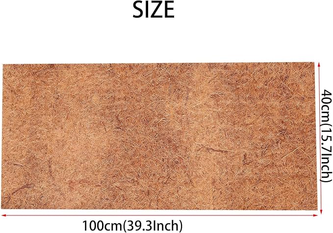 EIMQUVW 4 Rolls 16x40 Inch(40cm*100cm) Coconut Coir Liner Roll Coco Liner Roll Coconut No-Slip Ice and Snow Carpet Mats Natural Coir Fiber Liner Sheets Carpet Animal Pet Pad