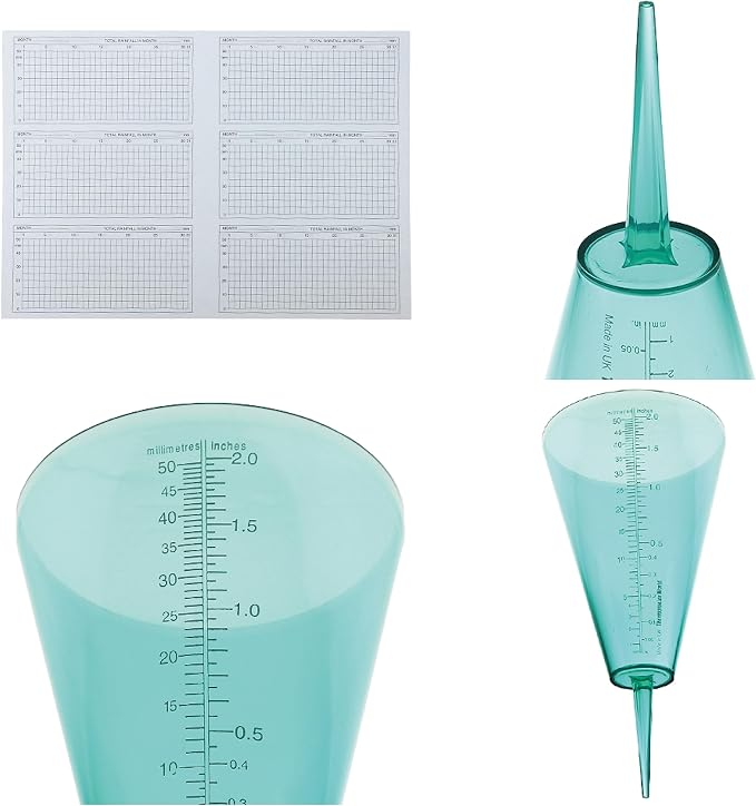 Rain Gauge to Monitor Rainfall Levels with Easy Read Scale The Perfect Outdoor Rain Meter for Your Garden