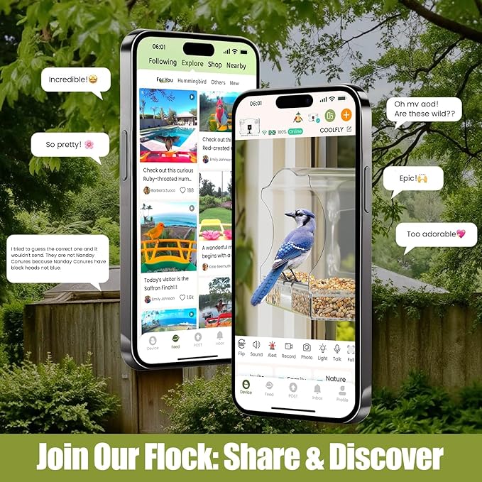 Waterproof Smart Window Bird Feeder with Camera & AI Bird Identifier, 2K HD Auto-Capture Video, Window Mounted with Strong Suction Cups, Unique Gift for Elderly Parents & Birding Lovers