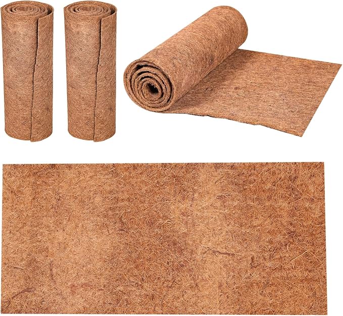 EIMQUVW 4 Rolls 16x40 Inch(40cm*100cm) Coconut Coir Liner Roll Coco Liner Roll Coconut No-Slip Ice and Snow Carpet Mats Natural Coir Fiber Liner Sheets Carpet Animal Pet Pad