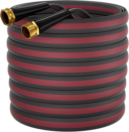 100FT Non-Expanding Garden Hose, Lightweight & Kink-Free, Flexible Heavy Duty Water Hose for Lawn, Yard, Car Washing