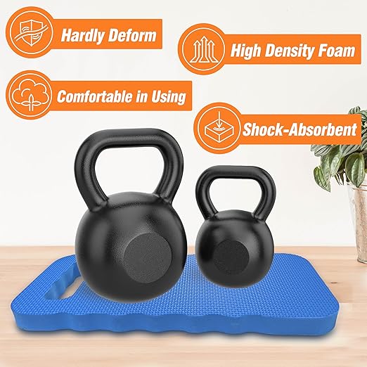 Gardzen Garden Kneeling Pad, EVA Foam Kneeler Pad for Gardening, Baby Bath, Yoga, Pilates, Exercise, 16" x 8" x 1", Blue, 3 Pack