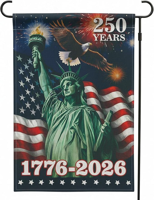 USA 250th Anniversary Garden Flags,America Garden Flags For Outside,12x18'',Double Sided Flag For Outdoor Garden Decor (Liberty)