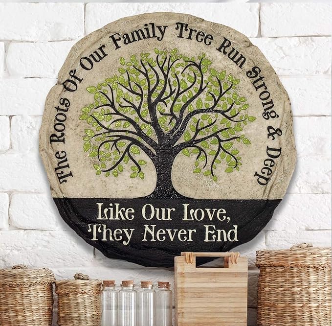 Spoontiques - Garden Décor - Celestial Glow Stepping Stone - Decorative Stone for Garden