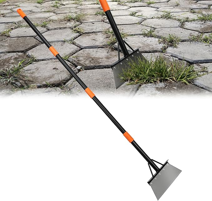 Garden Flat Shovel,Heavy Duty Weeding Tools Gardening,60" Long Handle Metal Floor Scraper,Multifunctional Cleaning Shovel for Lawn Edging, Scraping, Weed, Ice and Snow Removal