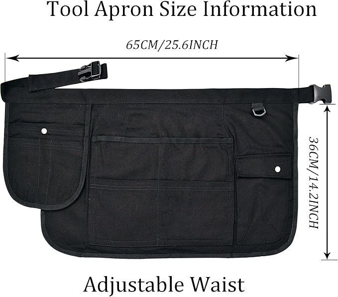 Nanxson Tool Apron Half Canvas Apron With Muti-Pockets for Home Garden Painting Crafting Woodworking CFG003