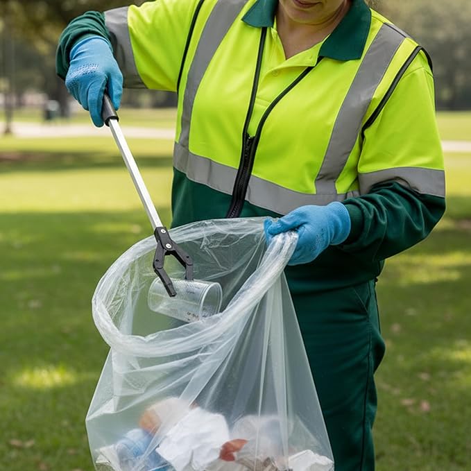 TYPLASTICS 20-30 Gallon Clear Trash Bags 30" x 37" High Density Can Liners Case of 500 for Office, Outdoor, Recycling, Industrial and Commercial