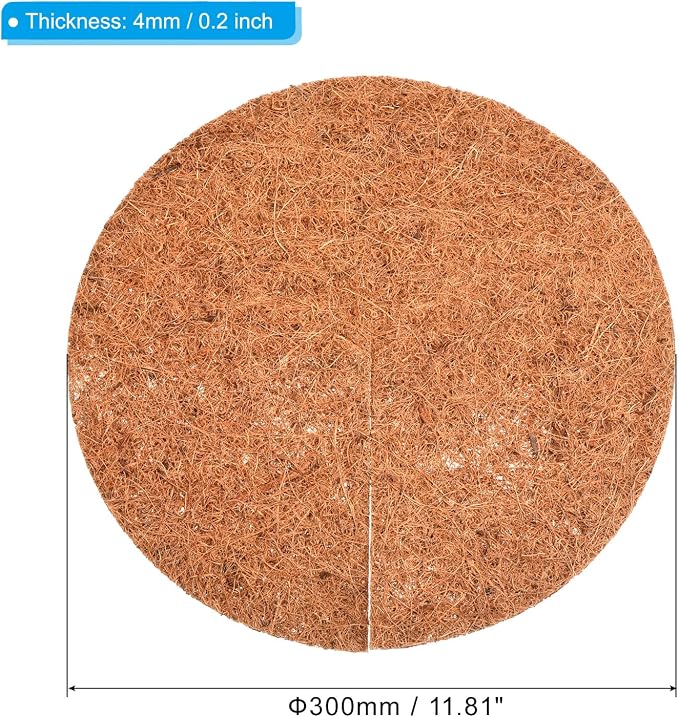 PATIKIL Coconut Fiber Mulch Ring Mat 12 Inch, 5 Pack Y Coco Coir Tree Protector Root Soil Cover for Indoor Outdoor Potted Plants