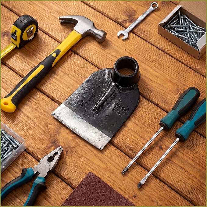 Hoe Head 1.6 lb, 4-1/2" Blade Width, 1-3/4" Diameter Hole, Grub Hoe Head Garden Steel Tool for Tough Soil, Garden Hacking, Landscaping, Farming or Yard Work, No Handle Included(Black,1 Pc)