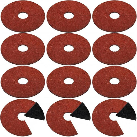 Peryiter Double Side Rubber Mulch Tree Ring, Heavy Duty Rubber Mulch Mat, Tree Root Protector Mat Reversible Round Root Ring Weed Barrier for Prevent Animal Dig (12 Pcs,Red)